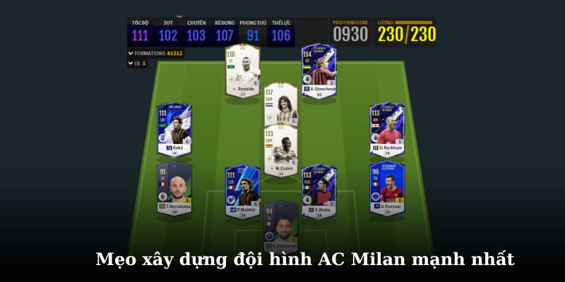Khám phá những mẹo để xây dựng đội hình AC Milan tốt nhất