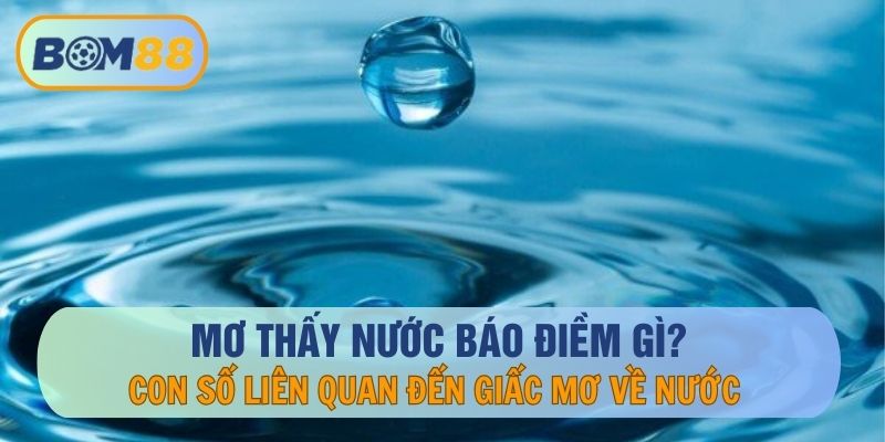 Nằm Mơ Thấy Nước Báo Điềm Gì? Con Số Liên Quan Giấc Mơ Về Nước